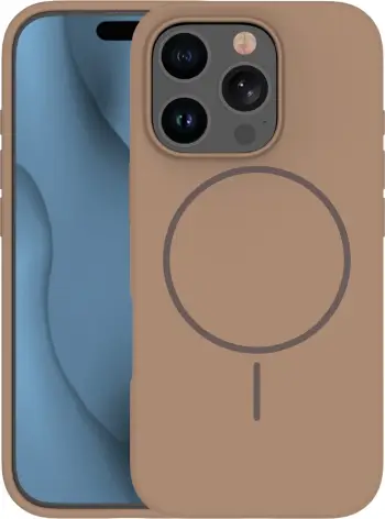 Mbështjellës ONASI MagColor Pure për iPhone 17 Pro Max, MagSafe, silikoni mat, 24099, kafe