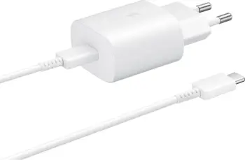 Karikues shtëpie Samsung EP-TA845XWE 45W Super Fast Charge + kabllo USB-C EP-DN975BWE, i bardhë, bulk