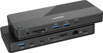 Stacion lidhës UNITEK D1079A, USB me kabllo, i zi