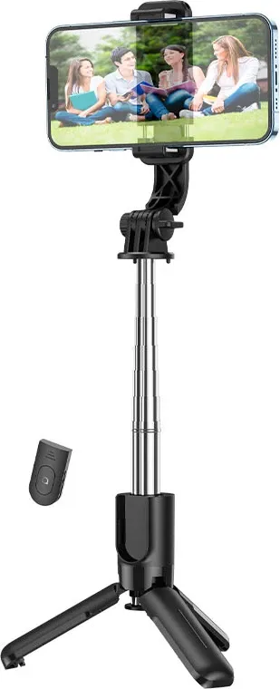 Stativ selfie/Tripod HOCO K17, 60 cm, me telekomandë, i zi - 1