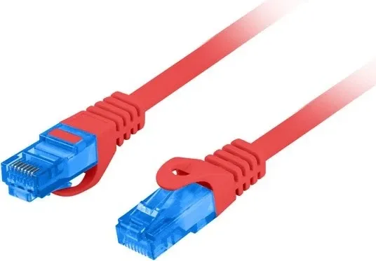 Kabllo rrjeti Lanberg CAT.6A S/FTP 0.5m e kuqe - 1
