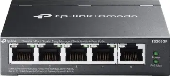 Switch TP-Link Omada ES205G, Gigabit Ethernet, PoE, i zi