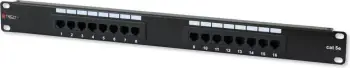 Paneli i Patcheve Techly 022854 UTP Cat5e 1U, 16-port, i zi
