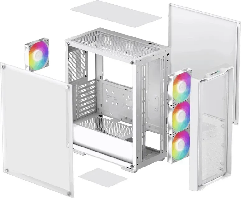 Kasë DEEPCOOL CC560 MESH V2 WH Midi Tower, Bardhë - 3
