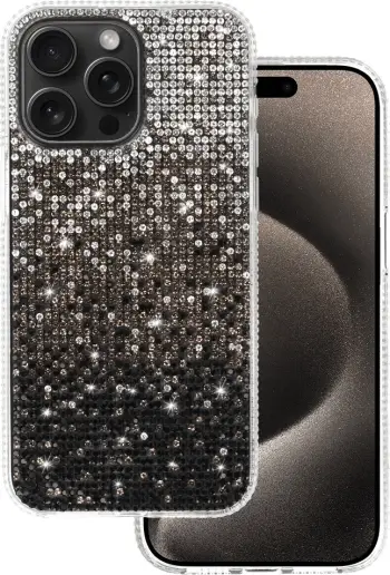 Mbështjellës ONASI 19273 Star Light për Samsung Galaxy A15 5G, PC+TPU, me shkëlqim/diamantë, i zi