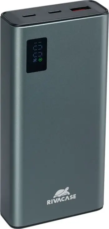 Powerbank RIVACASE VA1022 20000 mAh 22.5W QC/PD kasë metalike, gri metalike
