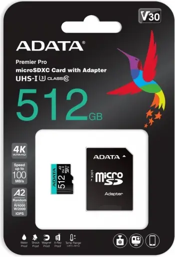 Kartë memorie microSDXC ADATA Premier Pro, 512GB