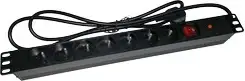 Prizë zgjatuese rack A-LAN PZ071U, 7 dalje, 1.8m, e zezë