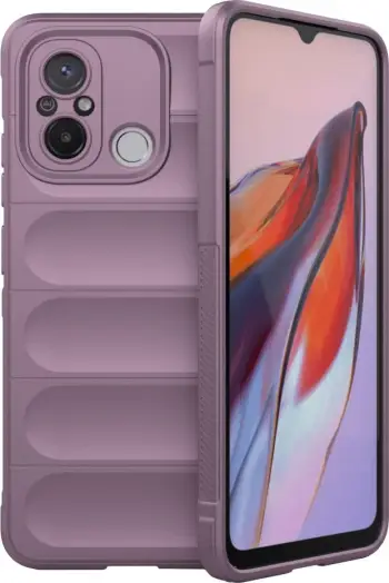 Mbështjellës silikoni ONASI Wave 17553 për Xiaomi Redmi 12C, me rreshtim mikrofibre, vjollcë