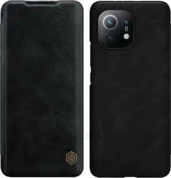 Mbështjellës me kapak NILLKIN QIN për Xiaomi Mi 11, me xhep për kartë, i zi