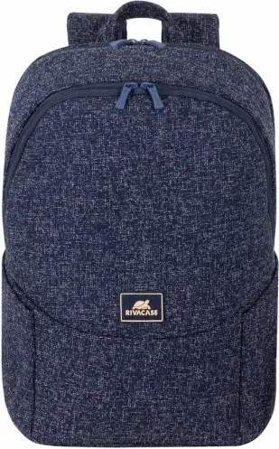 Çantë shpine për laptop RIVACASE 7962, deri 15.6\", për laptop & tablet, material tweed i papërshkueshëm nga uji, blu e errët