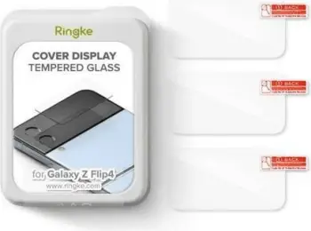 Xham i temperum mbrojtës Ringke 17813 për Samsung Galaxy Z Flip 4 (ekran i jashtëm), 9H, transparent, set 3 copë