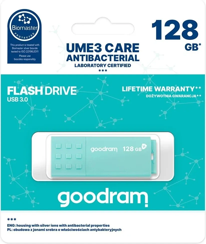 USB Flash Drive GoodRAM UME3 Care, 128GB, blu - 5