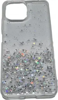 Mbështjellës ONASI Sparkle Glitter silikon për Samsung Galaxy S25 Ultra 5G, transparent