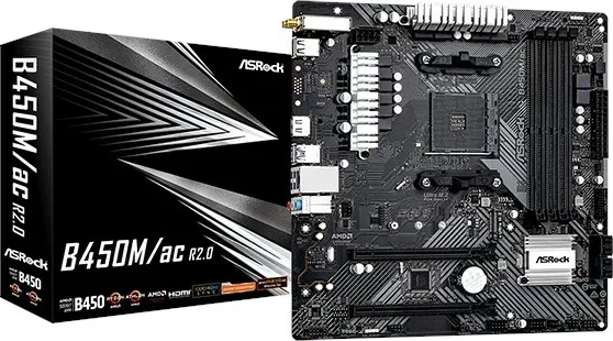 Pllakë amë Asrock B450M/AC R2.0, Socket AM4, micro ATX - 1