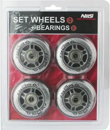 Set rrota PU dhe kushineta ABEC-7 Nils Extreme, transparente