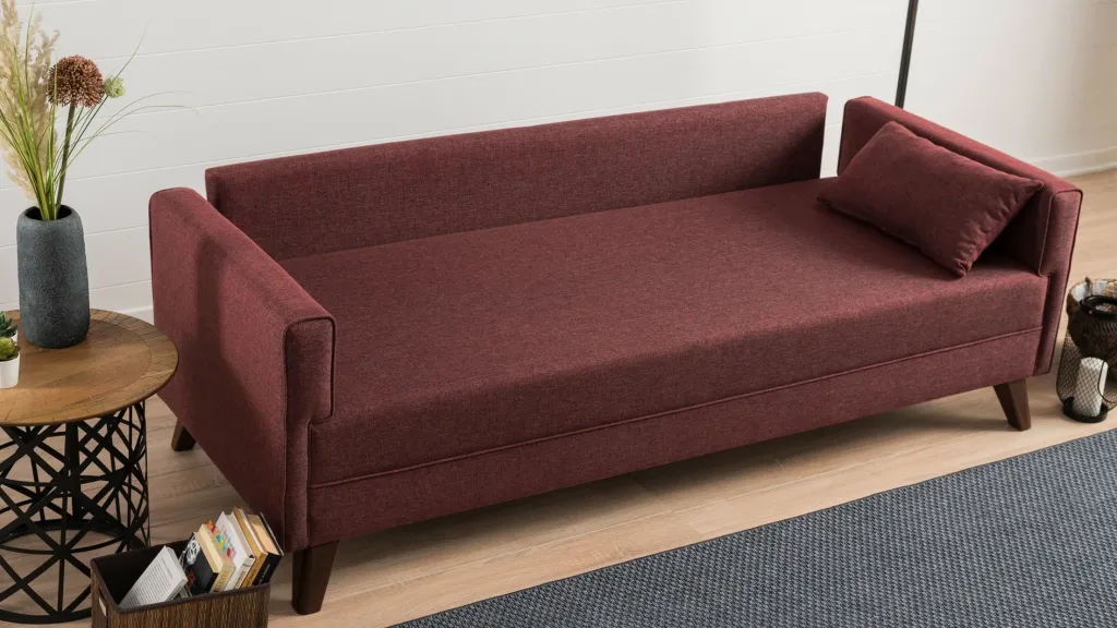 Divan treshe Atelier del Sofa, Bella, ngjyrë e kuqe klaret - 4