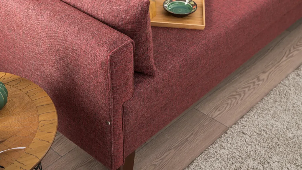 Divan treshe Atelier del Sofa, Bella, ngjyrë e kuqe klaret - 5