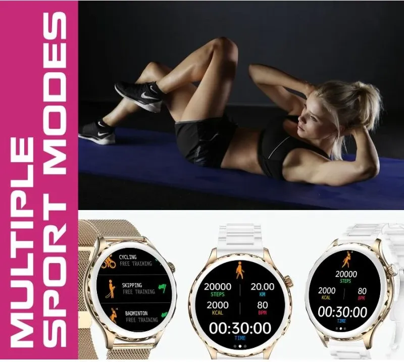 Smartwatch për femra Rubicon, rozë - 11