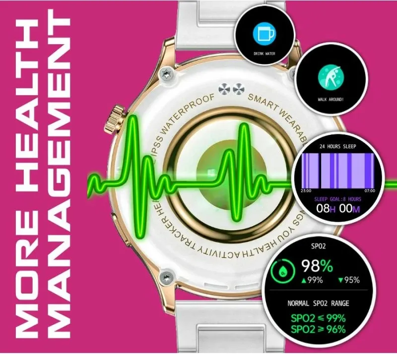 Smartwatch për femra Rubicon, rozë - 12