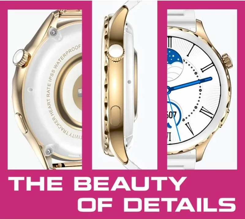 Smartwatch për femra Rubicon, rozë - 7