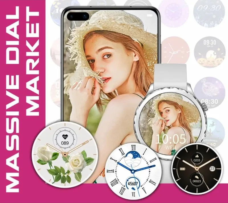 Smartwatch për femra Rubicon, rozë - 8