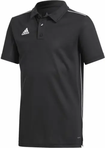 Fanellë futbolli për fëmijë adidas Core 18 Polo Junior, e zezë