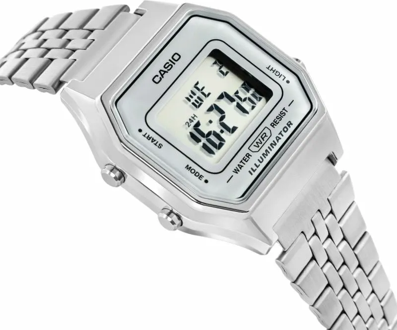 Orë dore digjitale për femra CASIO, argjend - 2