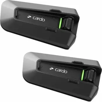Interkom moto Cardo Packtalk Edge Duo, Bluetooth 5.2, set me dy pajisje, i zi