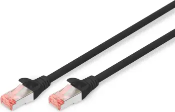 Kabllo rrjeti Digitus Cat6, 0.25m, S/FTP, RJ-45, e zezë