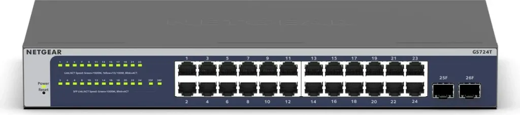 Switch NETGEAR GS724Tv6 26P Blu - 12