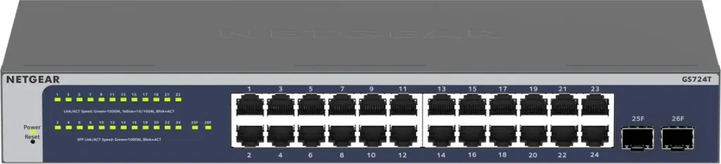 Switch NETGEAR GS724Tv6 26P Blu - 15