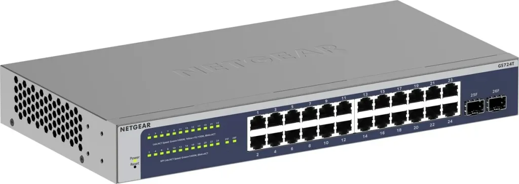 Switch NETGEAR GS724Tv6 26P Blu - 16