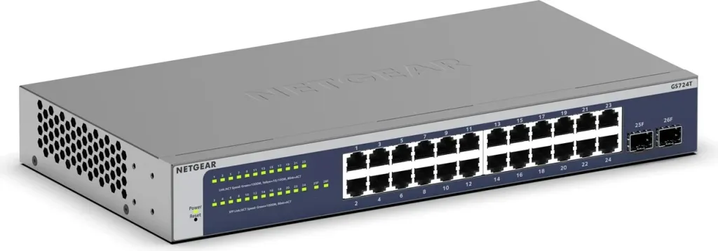 Switch NETGEAR GS724Tv6 26P Blu - 7