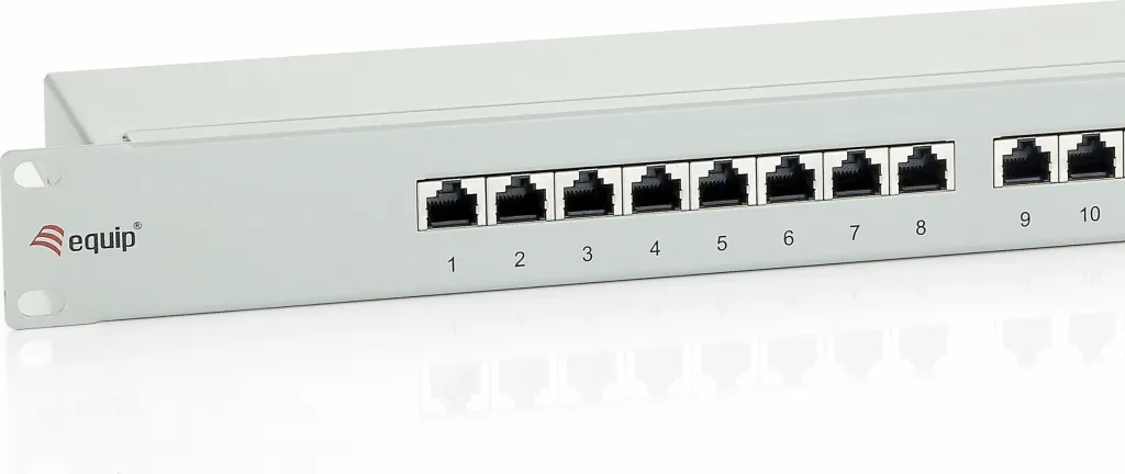 Patch panel Equip 24 porte Cat6, 1U, rackmount, ngjyrë gri - 2
