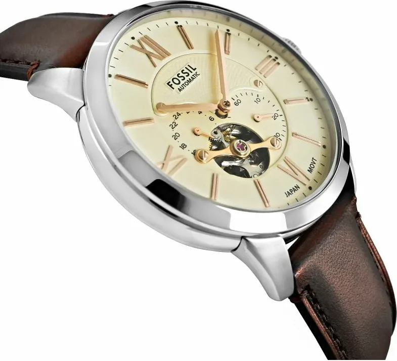 Orë dore për meshkuj Fossil, kafe - 3