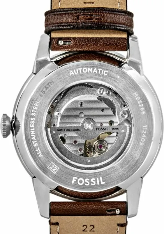 Orë dore për meshkuj Fossil, kafe - 4