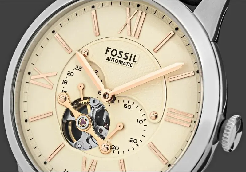 Orë dore për meshkuj Fossil, kafe - 8