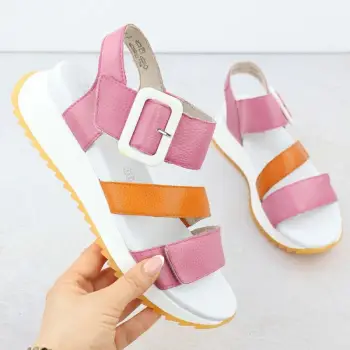 Sandale me taka të larta Rieker W2950-31, rozë
