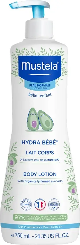 Qumësht trupi Mustela Hydra Bebe për fëmijë, 750ml