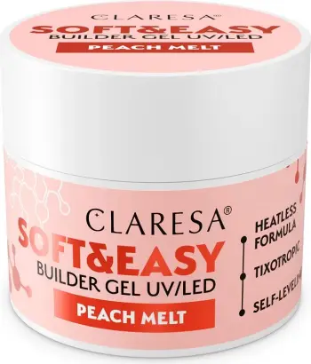 Xhel ndërtues për thonj Claresa Soft&Easy Builder Gel për femra Peach Melt 45g