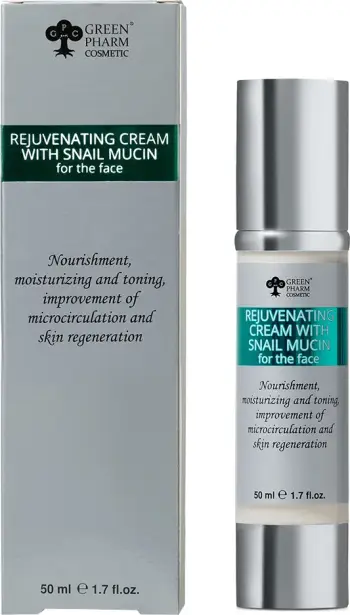 Krem fytyre anti-rrudhë për femra Green Pharm Cosmetic me mucinë kërmilli, 50ml
