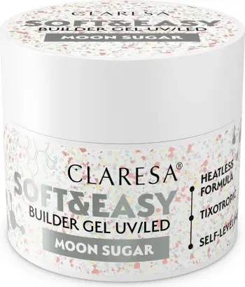 Xhel ndërtues për thonj Claresa Soft&Easy Builder Gel për femra Moon Sugar 45g