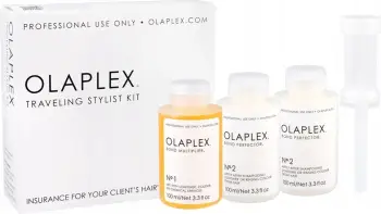 Set për rigjenerim të flokëve Olaplex Traveling Stylist Kit për femra, 3 copë