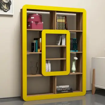 Raft librash Hanah Home, orkide, ngjyrë arre dhe e verdhë