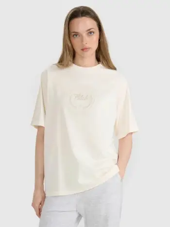 Maicë oversize për femra 4f, e bardhë