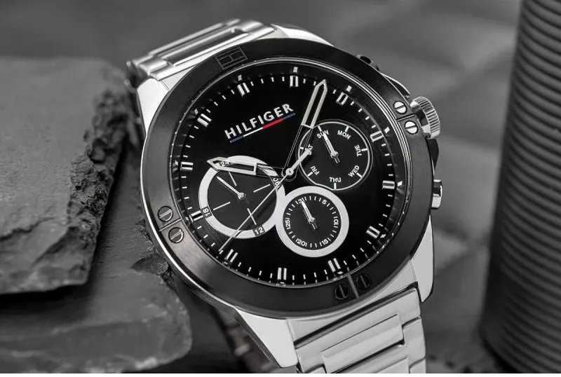 Orë dore për meshkuj Tommy Hilfiger, argjendtë - 2