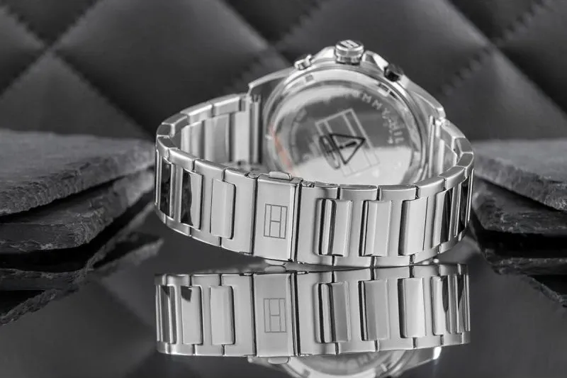Orë dore për meshkuj Tommy Hilfiger, argjendtë - 4