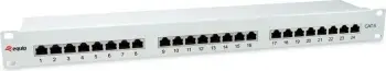 Patch panel EQUIP 24-port Cat6, 1U, metal, rackmount, gri