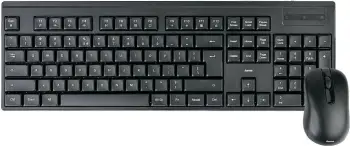 Set tastierë dhe maus Hama CK-100/WKM-100, wireless, e zezë
